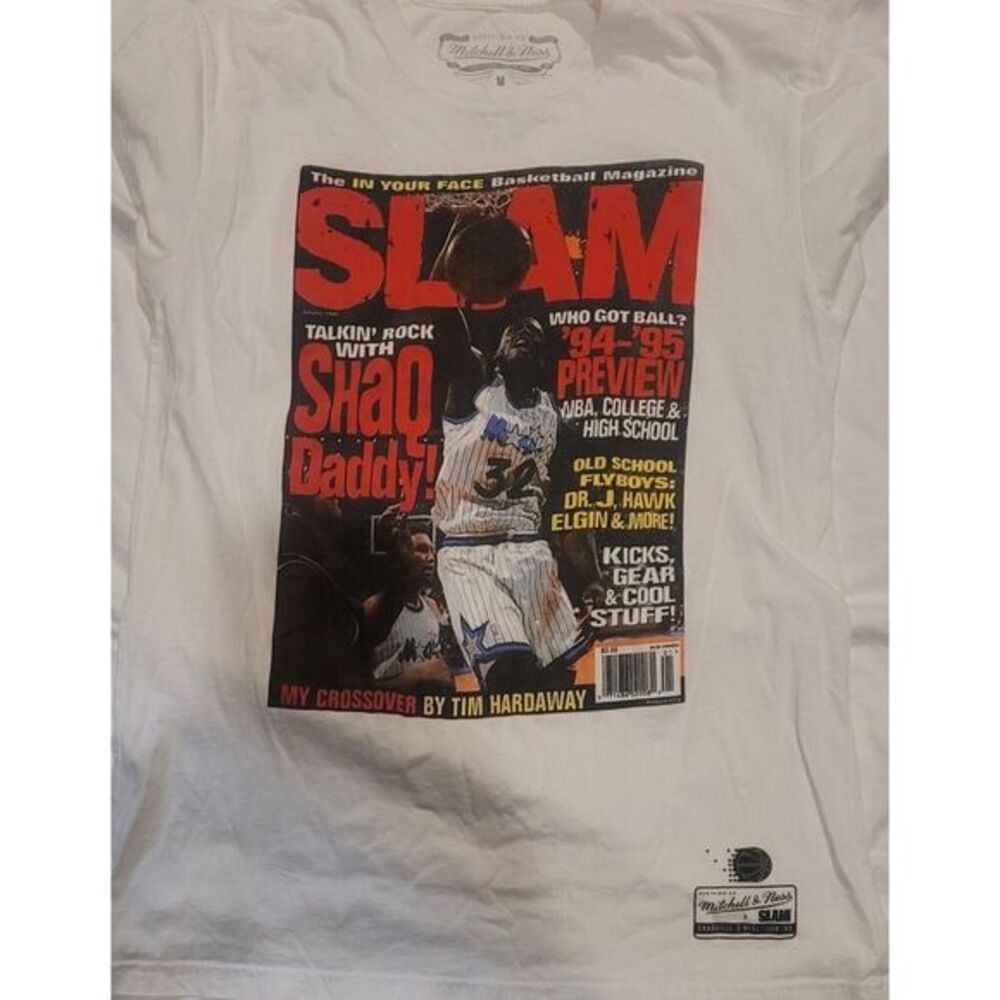 New Mens hardwood classics mitchell & ness Size M Short White T Shirt MSRP $38